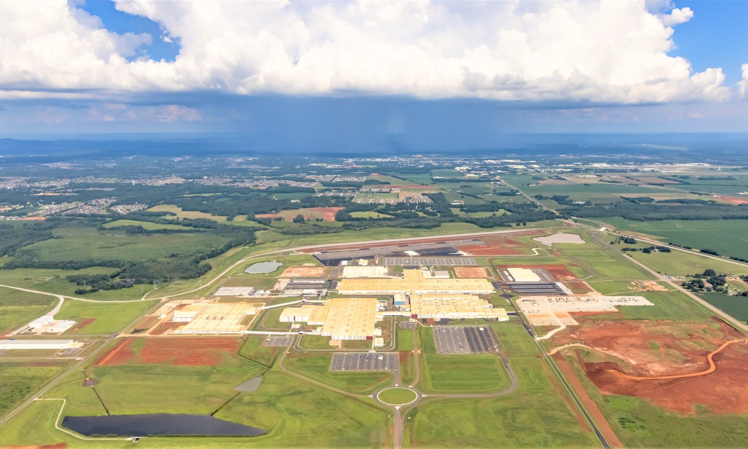 aerial view of facility